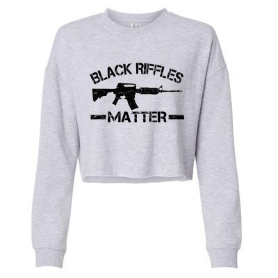 Black Riffles Matter Cropped Pullover Crew