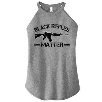 Black Riffles Matter Women's Perfect Tri Rocker Tank