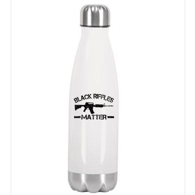 Black Riffles Matter Stainless Steel Insulated Water Bottle