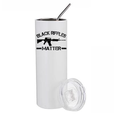 Black Riffles Matter Stainless Steel Tumbler