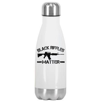 Black Riffles Matter Stainless Steel Insulated Water Bottle