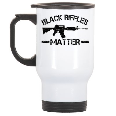 Black Riffles Matter Stainless Steel Travel Mug