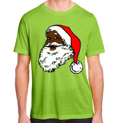 Black Santa Claus Christmas Adult ChromaSoft Performance T-Shirt