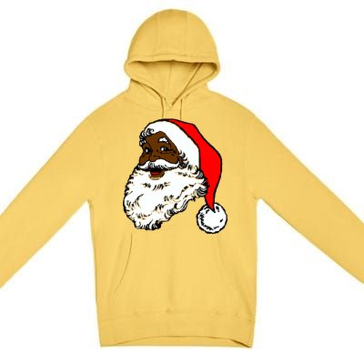 Black Santa Claus Christmas Premium Pullover Hoodie