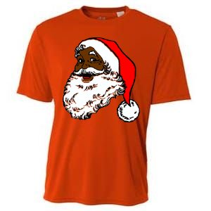 Black Santa Claus Christmas Cooling Performance Crew T-Shirt