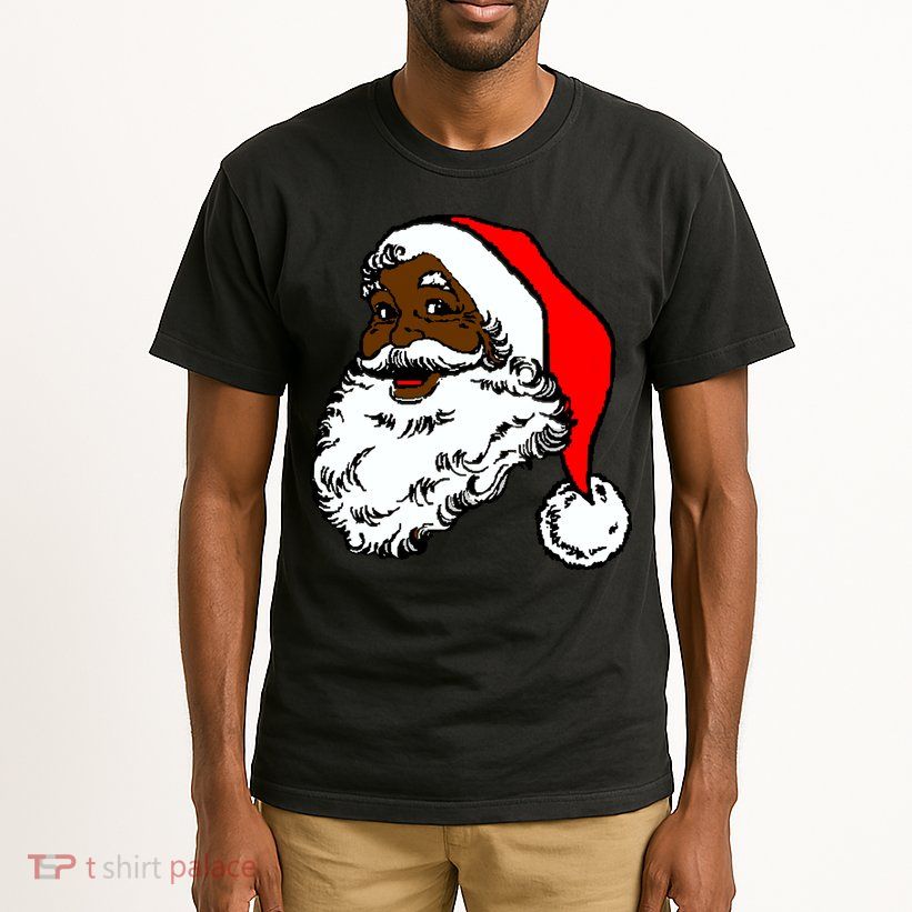 Black Santa Claus Christmas Tall T-Shirt