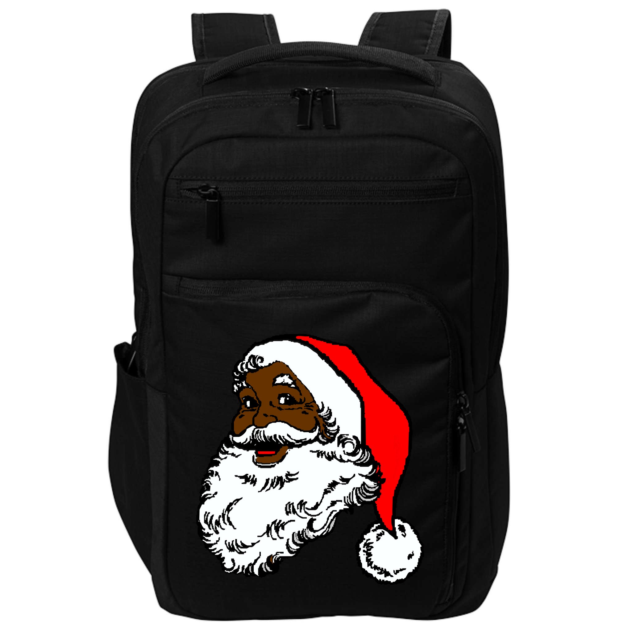 Black Santa Claus Christmas Impact Tech Backpack
