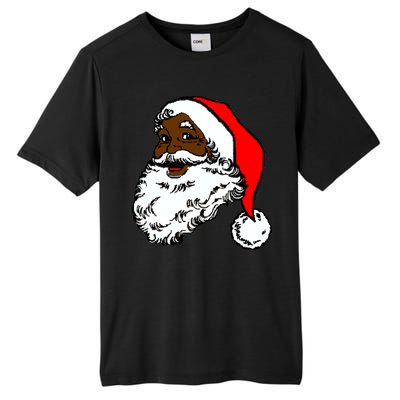 Black Santa Claus Christmas Tall Fusion ChromaSoft Performance T-Shirt