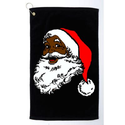 Black Santa Claus Christmas Golf Towel
