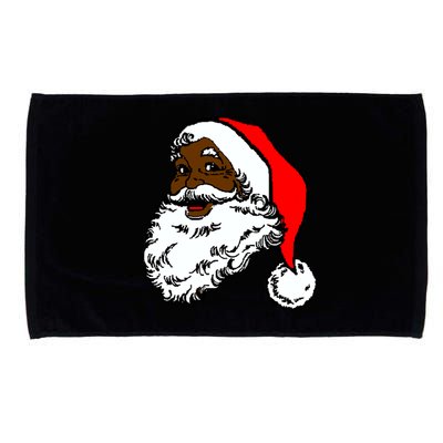 Black Santa Claus Christmas Microfiber Hand Towel