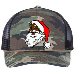 Black Santa Claus Christmas Retro Rope Trucker Hat Cap