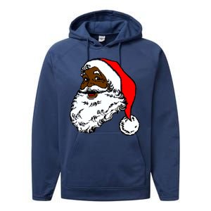 Black Santa Claus Christmas Performance Fleece Hoodie