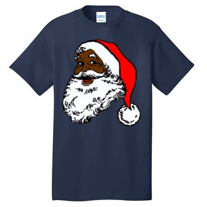 Black Santa Claus Christmas Tall T-Shirt