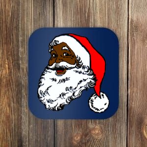 Black Santa Claus Christmas Coaster