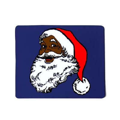 Black Santa Claus Christmas Mousepad