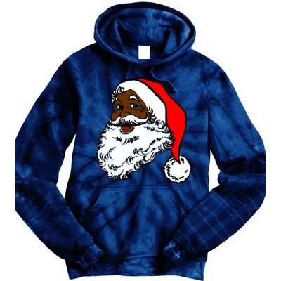 Black Santa Claus Christmas Tie Dye Hoodie