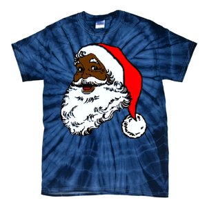 Black Santa Claus Christmas Tie-Dye T-Shirt