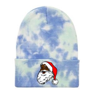 Black Santa Claus Christmas Tie Dye 12in Knit Beanie