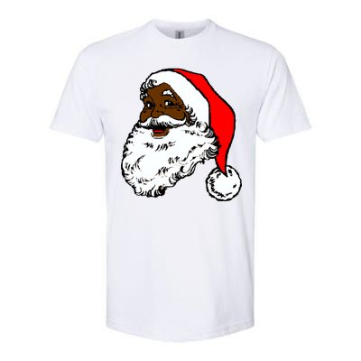 Black Santa Claus Christmas Softstyle® CVC T-Shirt