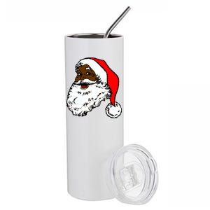 Black Santa Claus Christmas Stainless Steel Tumbler