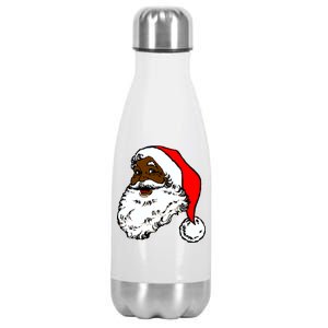 Black Santa Claus Christmas Stainless Steel Insulated Water Bottle