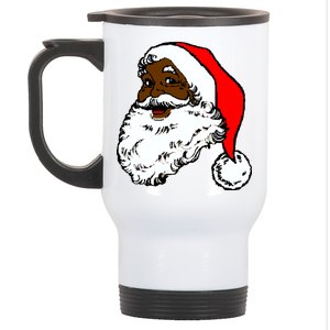 Black Santa Claus Christmas Stainless Steel Travel Mug