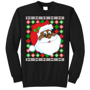 Black Santa Claus Ugly Christmas Sweater Sweatshirt