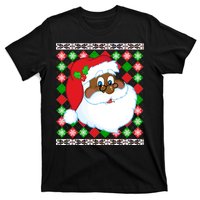 Black Santa Claus Ugly Christmas Sweater T-Shirt