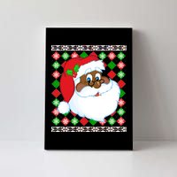 Black Santa Claus Ugly Christmas Sweater Canvas