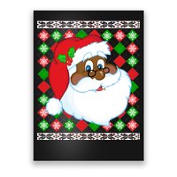 Black Santa Claus Ugly Christmas Sweater Poster