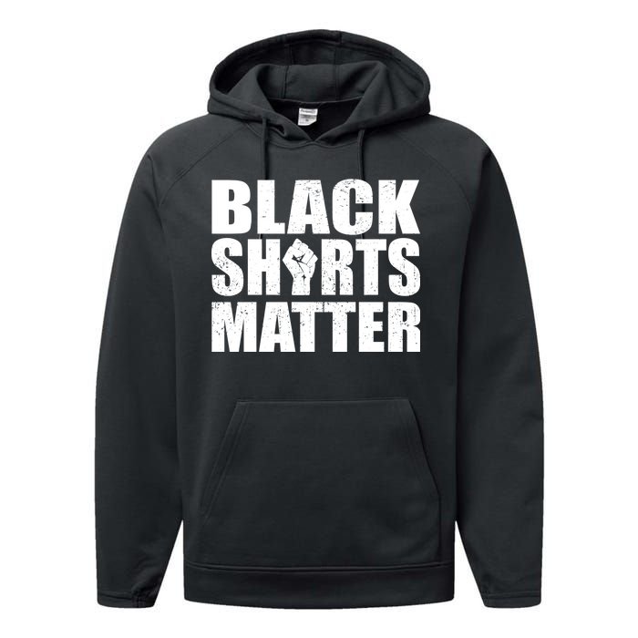 Black Shirts Matter Performance Fleece Hoodie