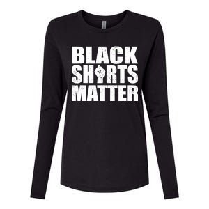 Black Shirts Matter Womens Cotton Relaxed Long Sleeve T-Shirt