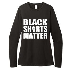 Black Shirts Matter Womens CVC Long Sleeve Shirt