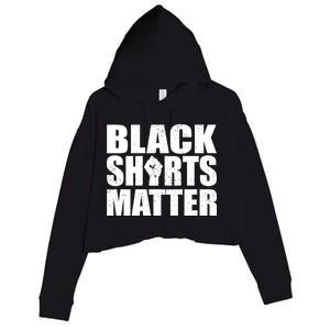 Black Shirts Matter Crop Fleece Hoodie