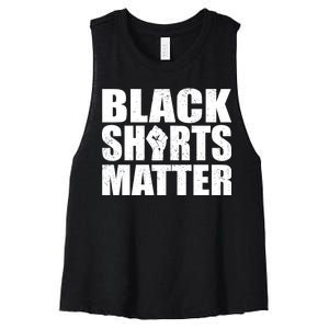 Black Shirts Matter Women's Racerback Cropped Tank