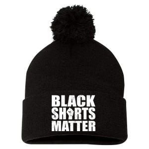 Black Shirts Matter Pom Pom 12in Knit Beanie