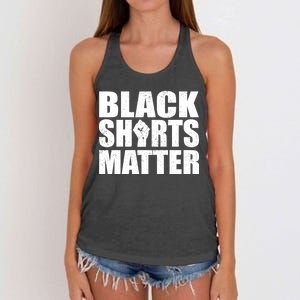 Black Shirts Matter Women's Knotted Racerback Tank