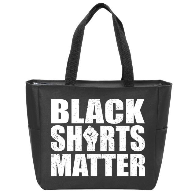 Black Shirts Matter Zip Tote Bag