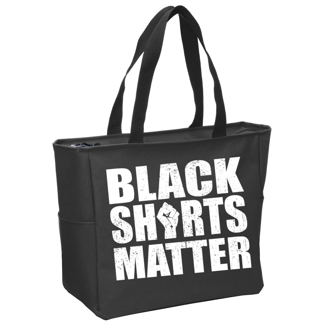 Black Shirts Matter Zip Tote Bag