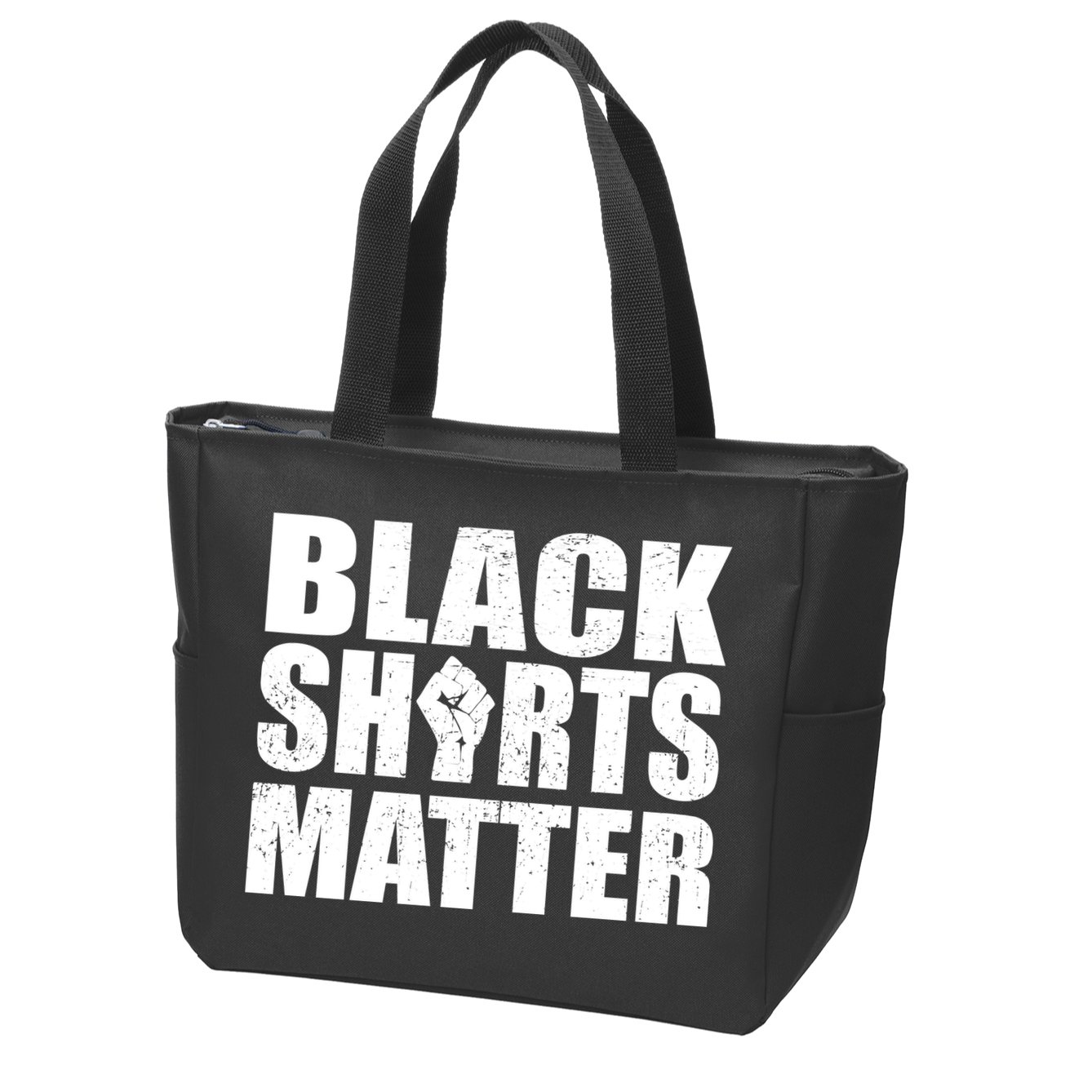 Black Shirts Matter Zip Tote Bag