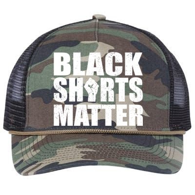 Black Shirts Matter Retro Rope Trucker Hat Cap