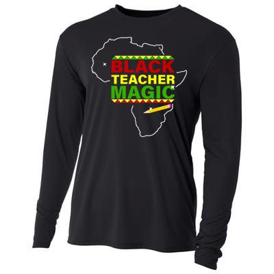 Black Teacher Magic Cooling Performance Long Sleeve Crew