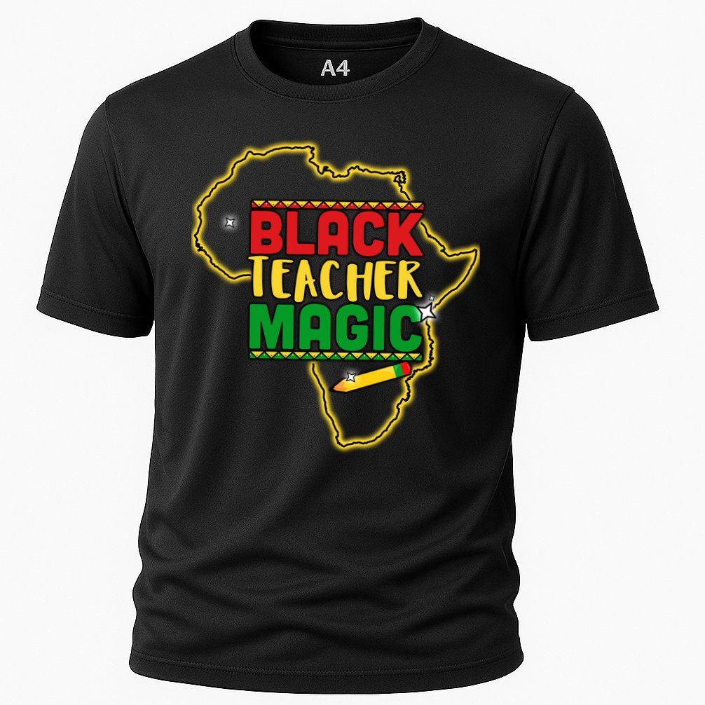 Black Teacher Magic African Pride Cooling Performance Crew T-Shirt