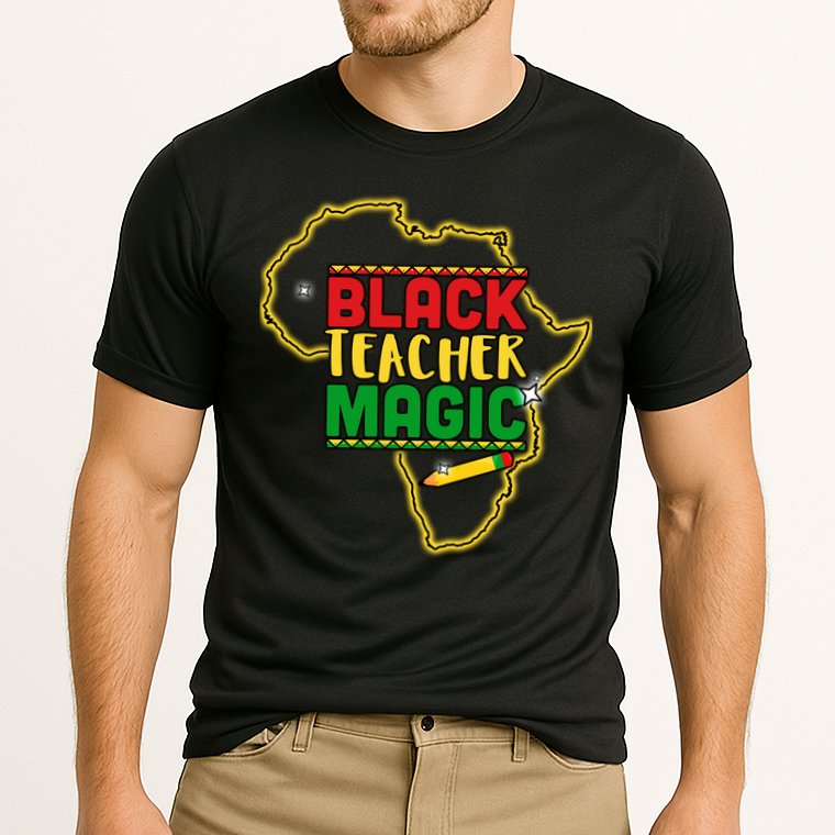 Black Teacher Magic African Pride Cooling Performance Crew T-Shirt