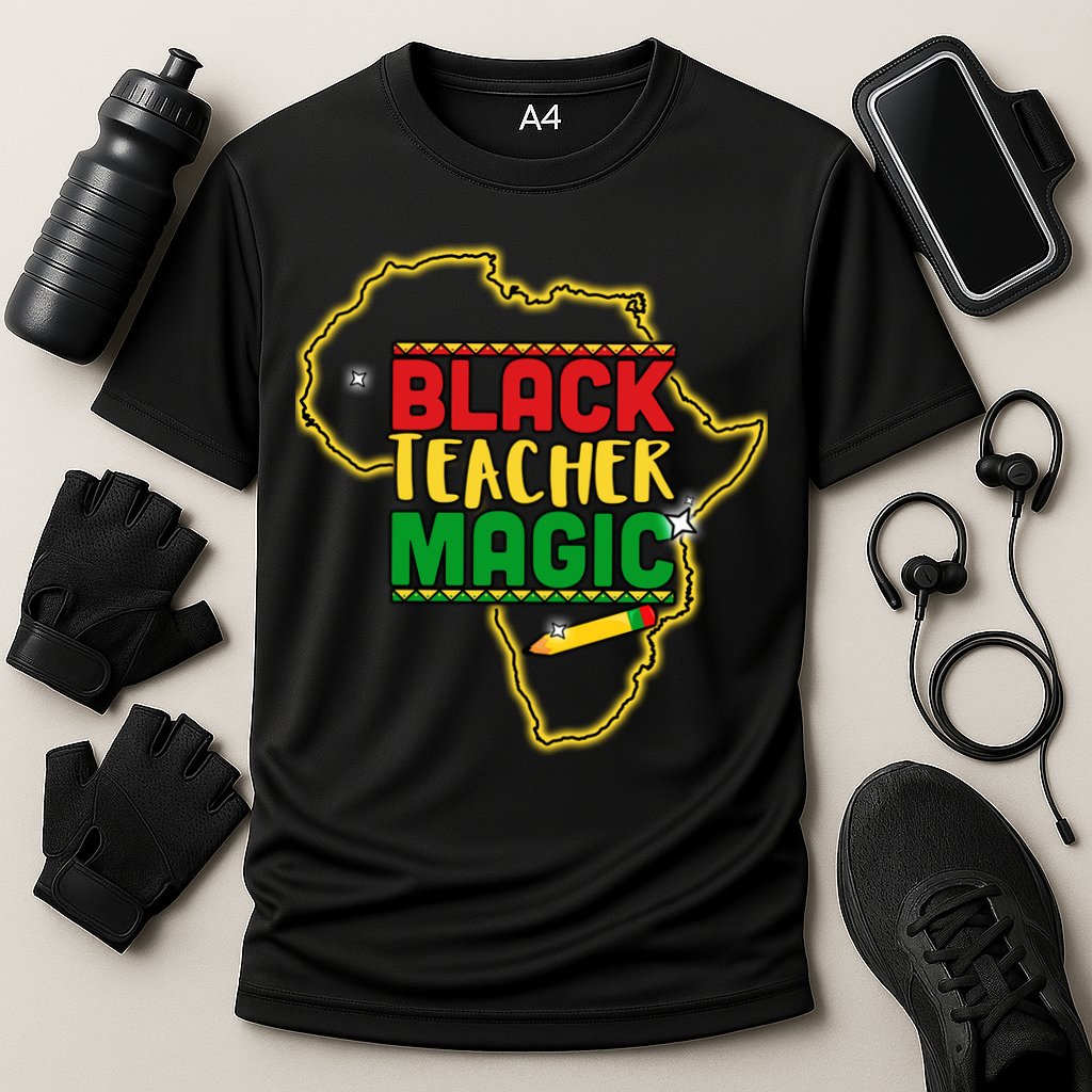 Black Teacher Magic African Pride Cooling Performance Crew T-Shirt