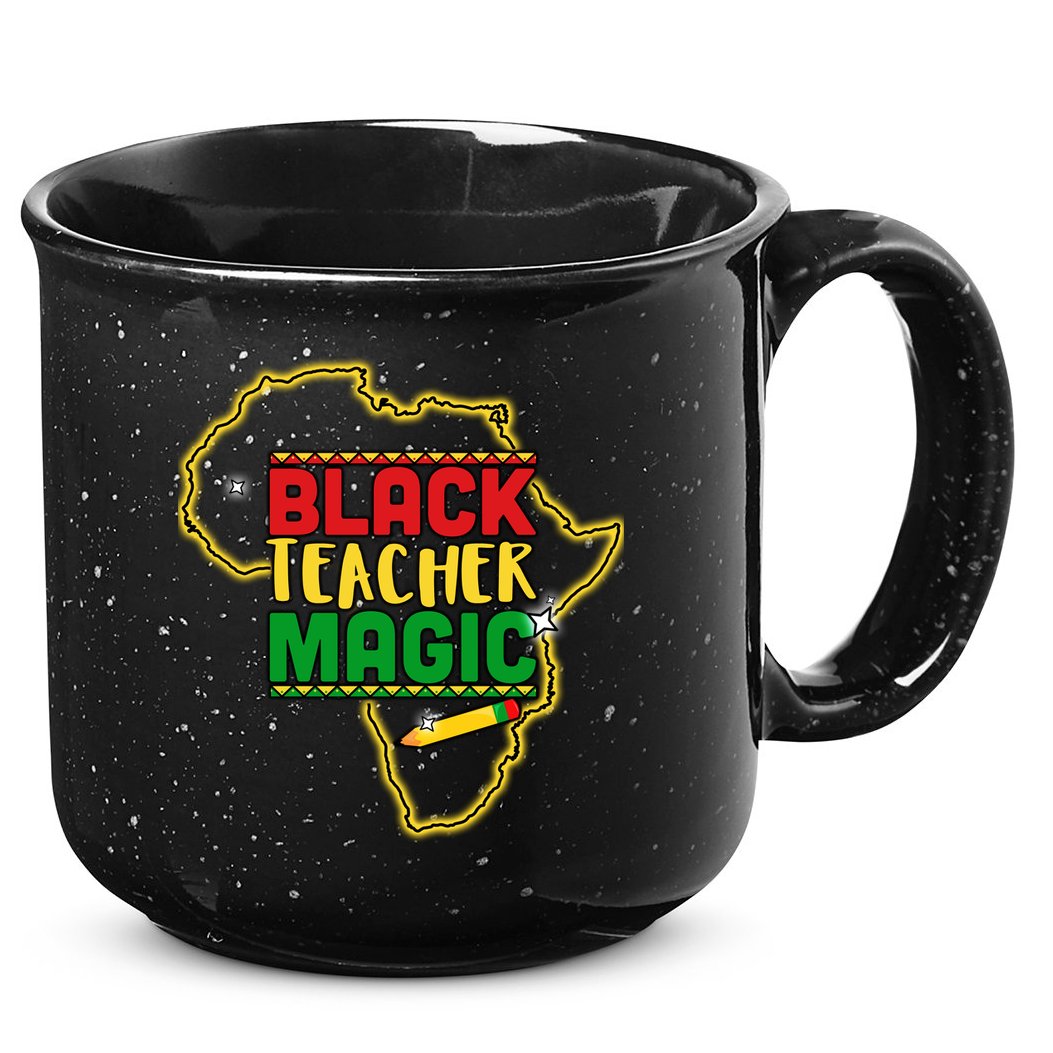Black Teacher Magic African Pride 15oz Campfire Ceramic Mug