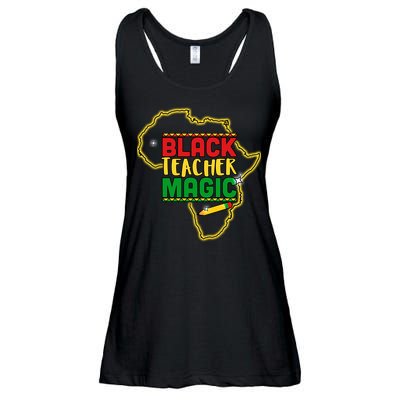 Black Teacher Magic African Pride Ladies Essential Flowy Tank
