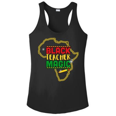 Black Teacher Magic African Pride Ladies PosiCharge Competitor Racerback Tank