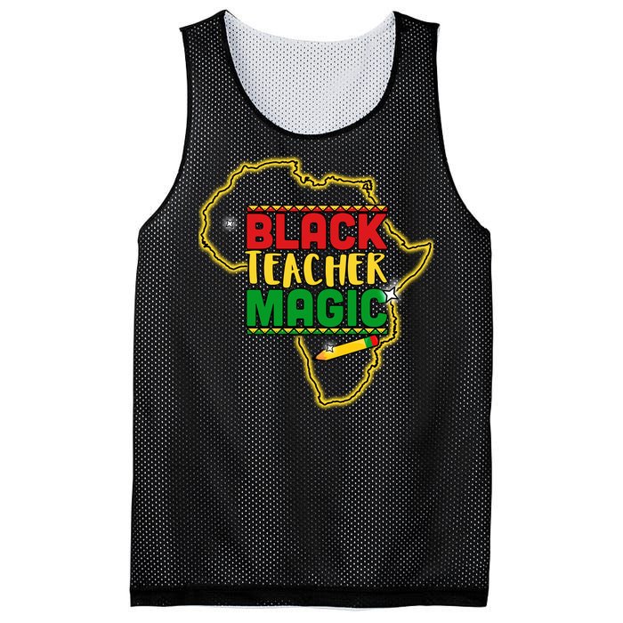 Black Teacher Magic African Pride Mesh Reversible Basketball Jersey Tank