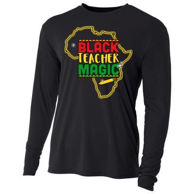 Black Teacher Magic African Pride Cooling Performance Long Sleeve Crew